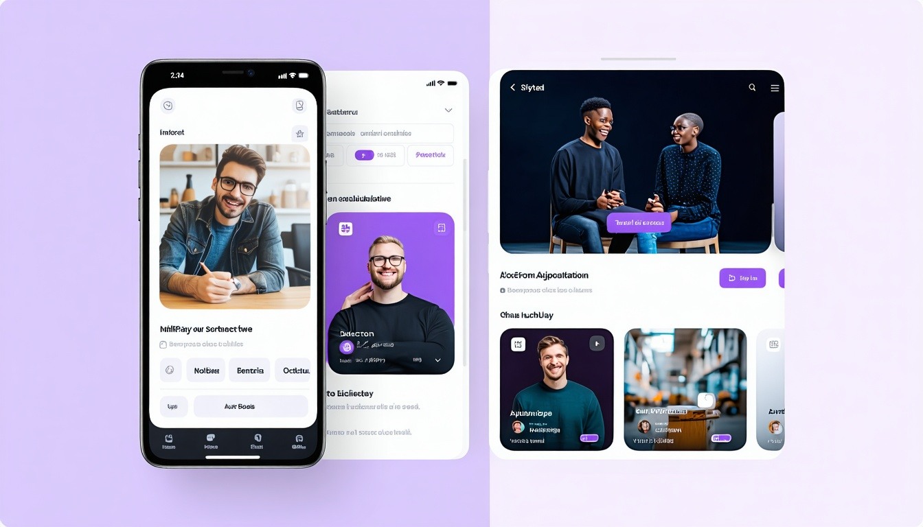 UI/UX design for a mobile application interface